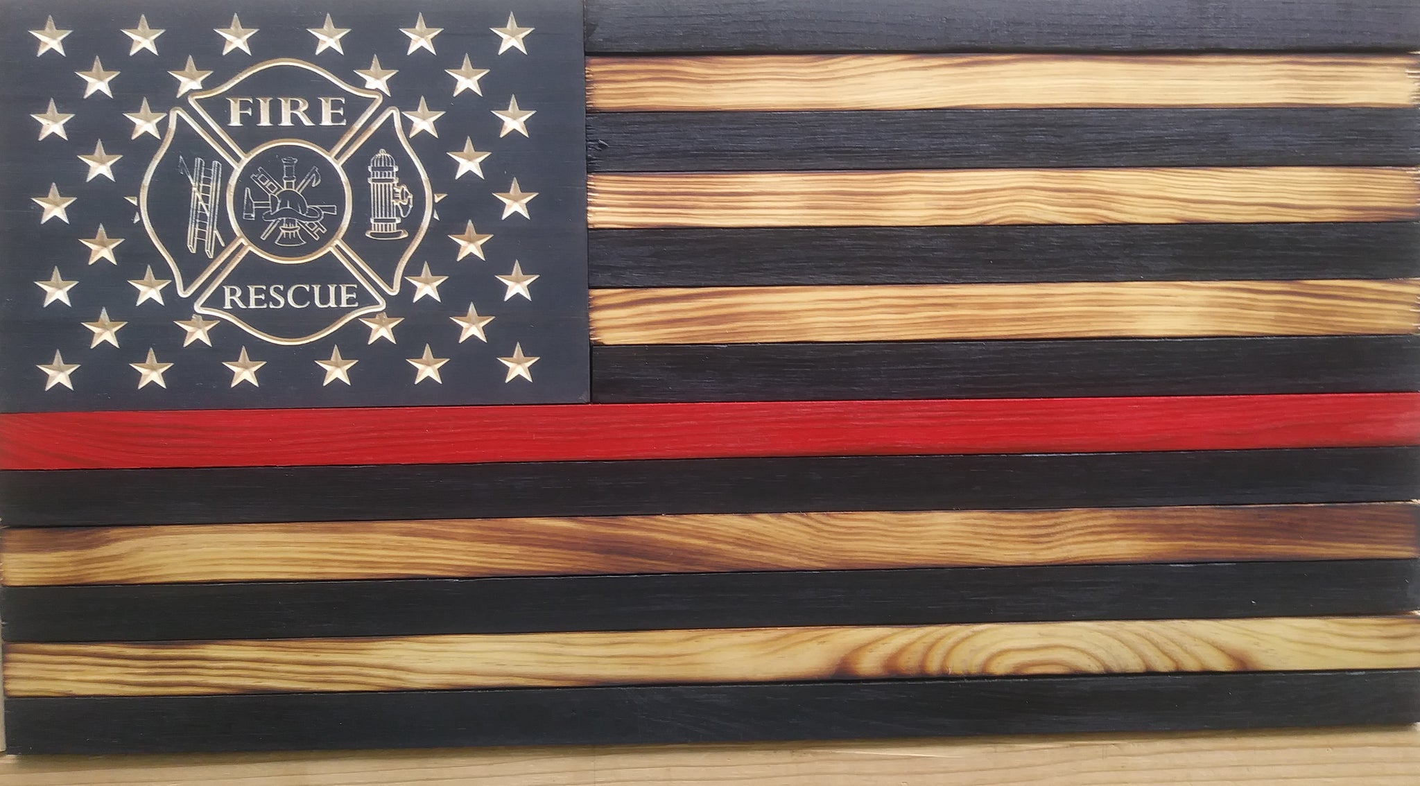 Fire and Rescue Thin Red Line Flag