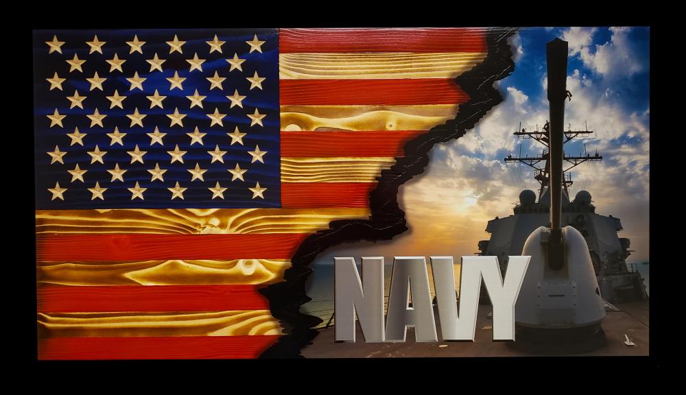 U.S. Navy Ripped Flag