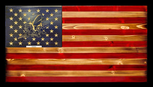 Seabees Rustic Wood Flag