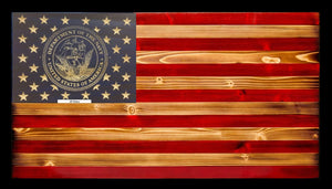 U.S. Navy Rustic Wood Flag Rustic Wood Flag